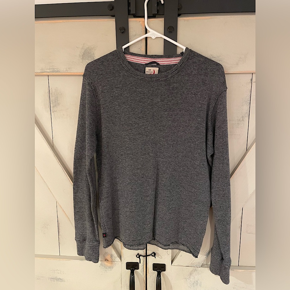 Relwen waffle knit long sleeve charcoal size M